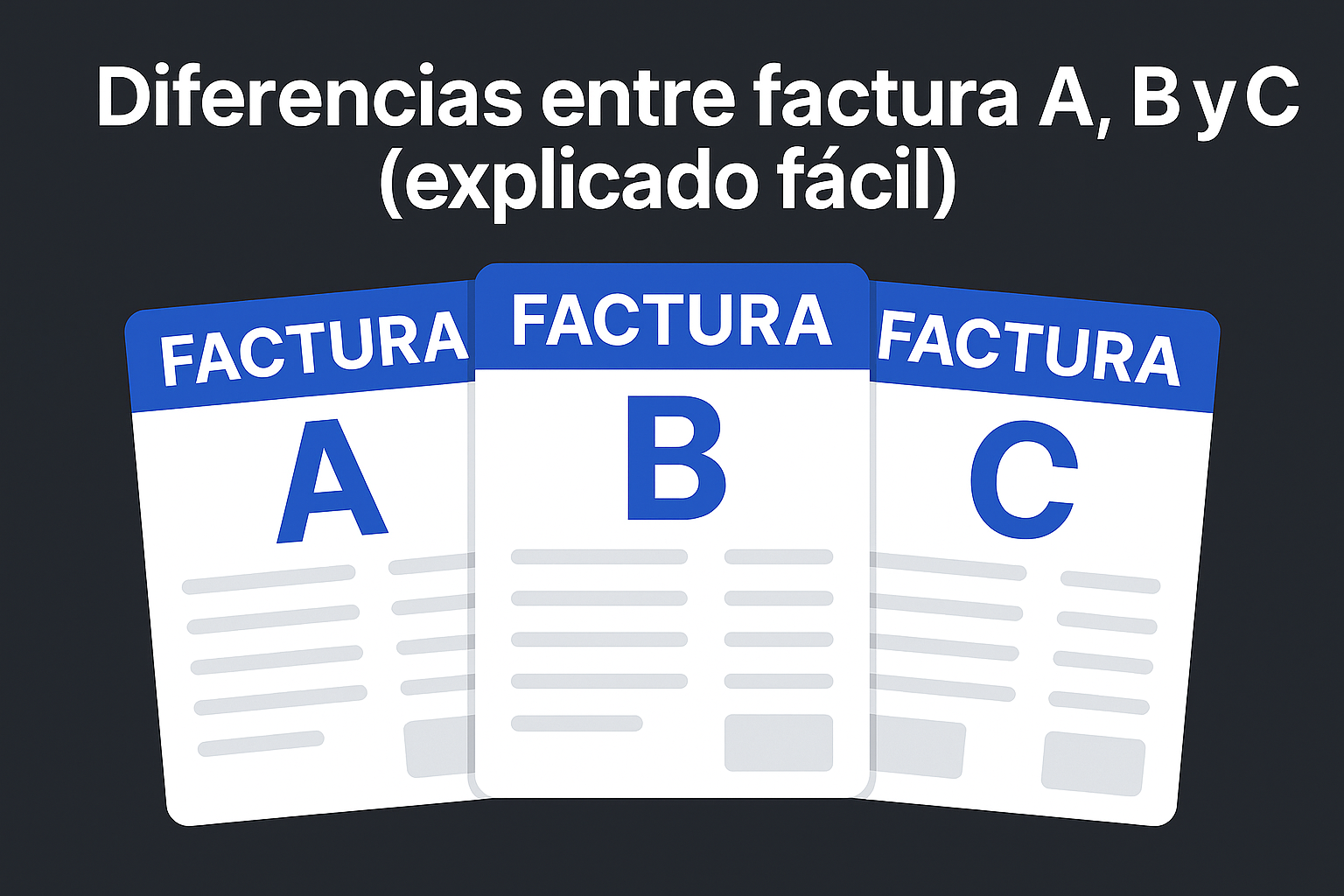 Diferencias entre Factura A, B y C (explicado fácil)